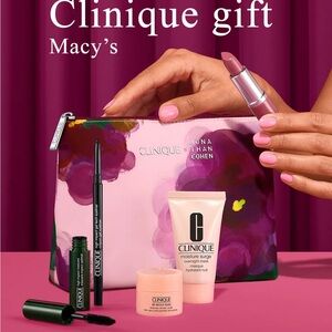 NWT Clinique x Jonathan Cohen Bonus Hydrating Set, High Impact Eye, Plum Pop Lip